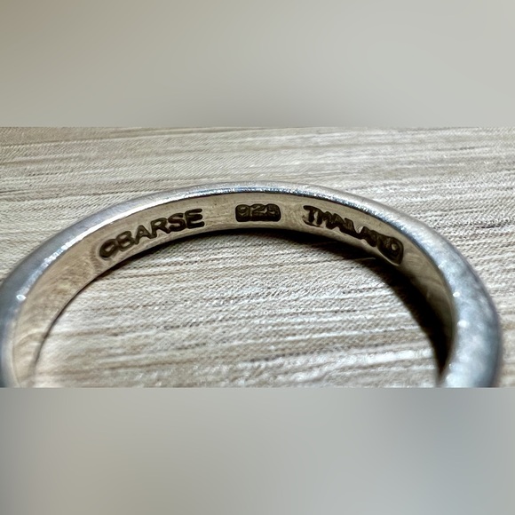 Vintage Designer Signed Barse Sterling Silver Thin Band Ring, Size 5, 1.9g - Picture 4 of 8